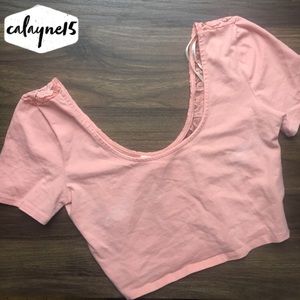 Plain/ Lace- Back Crop Top